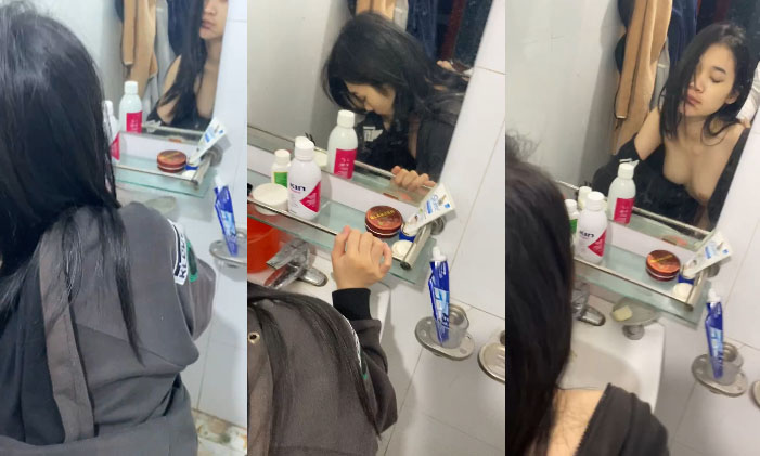 Cặp đôi mới lớn làm tình trước gương P2 Cặp đôi mới lớn làm tình trước gương P2